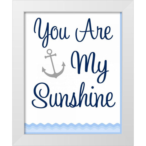 Nautical Sunshine White Modern Wood Framed Art Print by Robinson, Tamara