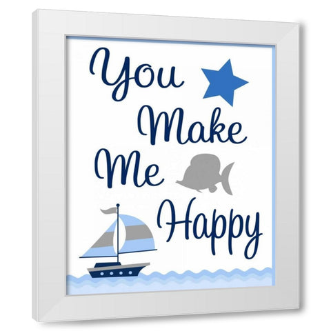 Nautical Sunshine III White Modern Wood Framed Art Print by Robinson, Tamara