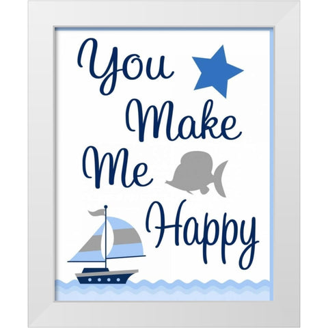 Nautical Sunshine III White Modern Wood Framed Art Print by Robinson, Tamara