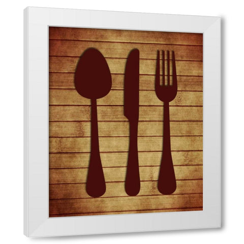 Kitchen Utensils II White Modern Wood Framed Art Print by Robinson, Tamara