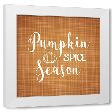 Pumpkin Spice White Modern Wood Framed Art Print by Robinson, Tamara