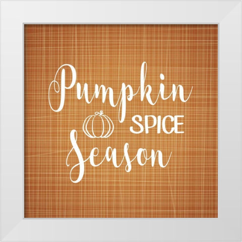 Pumpkin Spice White Modern Wood Framed Art Print by Robinson, Tamara