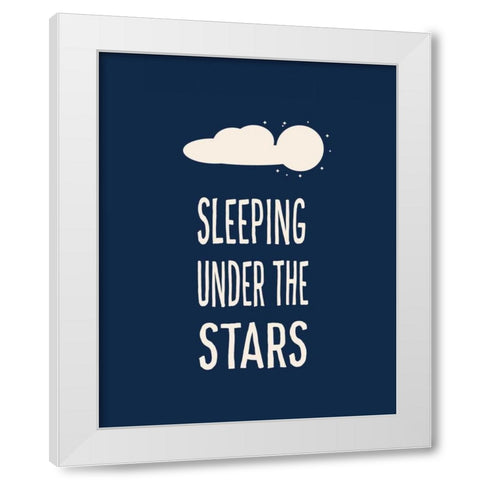 Sleeping Under the Stars White Modern Wood Framed Art Print by Robinson, Tamara