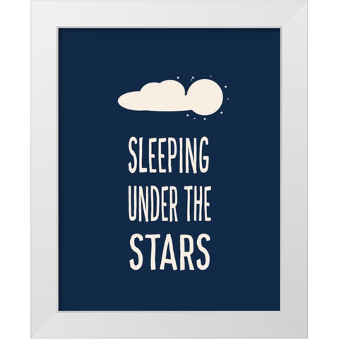Sleeping Under the Stars White Modern Wood Framed Art Print by Robinson, Tamara