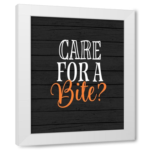 Care for a Bite?  White Modern Wood Framed Art Print by Robinson, Tamara