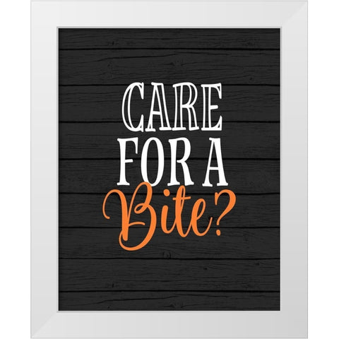 Care for a Bite?  White Modern Wood Framed Art Print by Robinson, Tamara