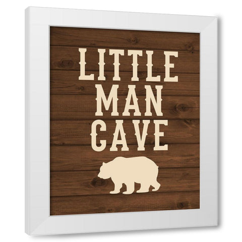 Little Man Cave White Modern Wood Framed Art Print by Robinson, Tamara