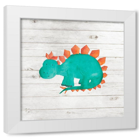 Water Color Dino II White Modern Wood Framed Art Print by Robinson, Tamara
