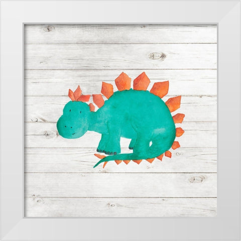 Water Color Dino II White Modern Wood Framed Art Print by Robinson, Tamara