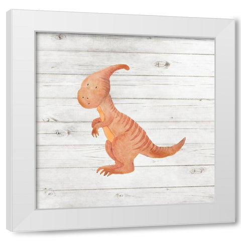 Water Color Dino III White Modern Wood Framed Art Print by Robinson, Tamara