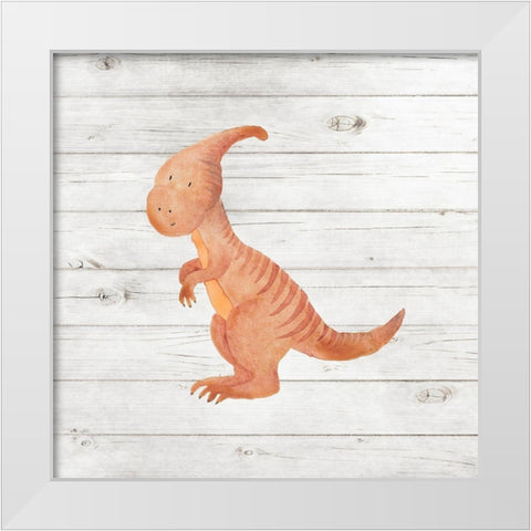 Water Color Dino III White Modern Wood Framed Art Print by Robinson, Tamara