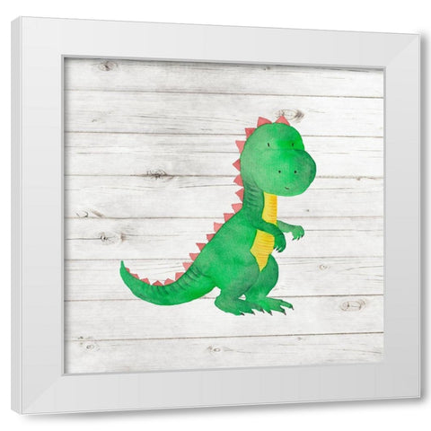 Water Color Dino IV White Modern Wood Framed Art Print by Robinson, Tamara