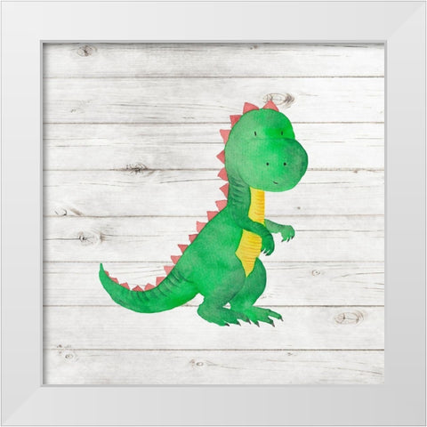 Water Color Dino IV White Modern Wood Framed Art Print by Robinson, Tamara