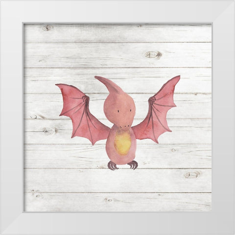 Water Color Dino V White Modern Wood Framed Art Print by Robinson, Tamara