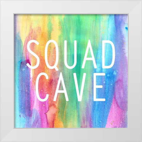 Squad Cave White Modern Wood Framed Art Print by Robinson, Tamara