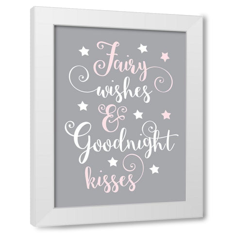 Fairy Wishes White Modern Wood Framed Art Print by Robinson, Tamara