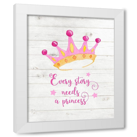 Every Story White Modern Wood Framed Art Print by Robinson, Tamara