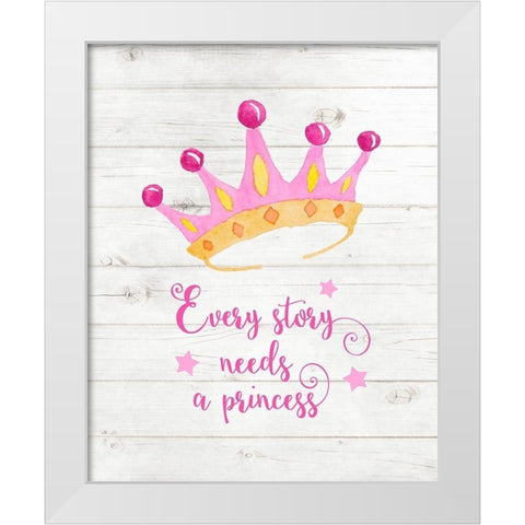 Every Story White Modern Wood Framed Art Print by Robinson, Tamara