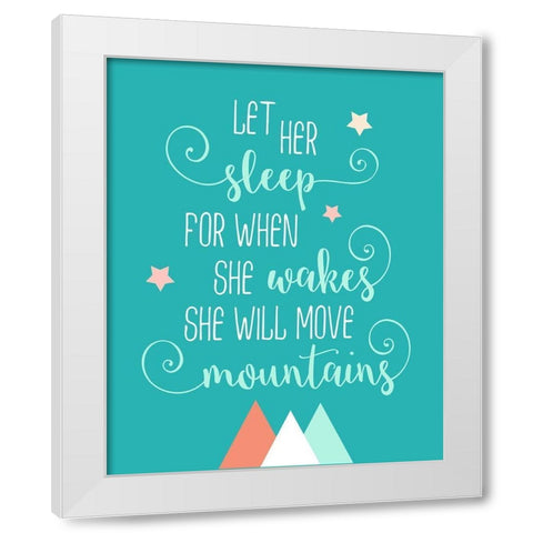 Let Her Sleep White Modern Wood Framed Art Print by Robinson, Tamara