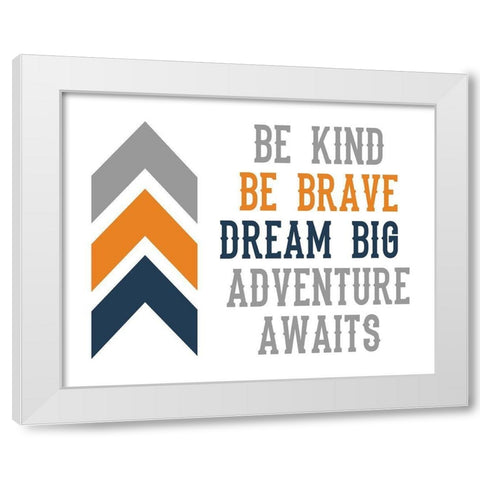 Arrow Quote White Modern Wood Framed Art Print by Robinson, Tamara