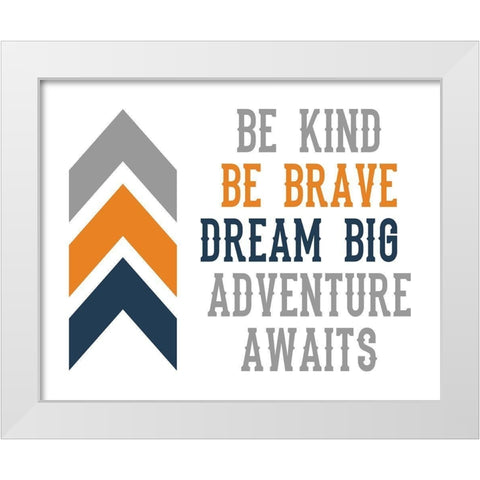 Arrow Quote White Modern Wood Framed Art Print by Robinson, Tamara