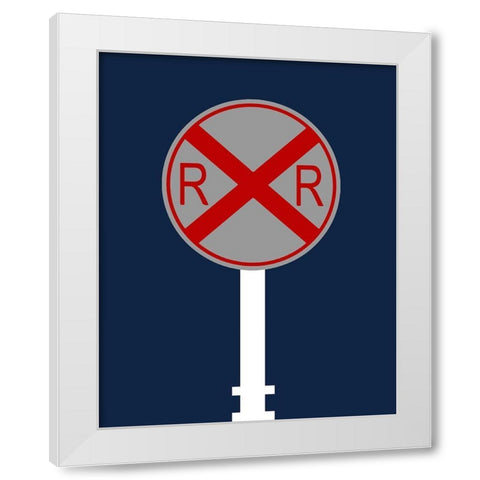Railroad White Modern Wood Framed Art Print by Robinson, Tamara
