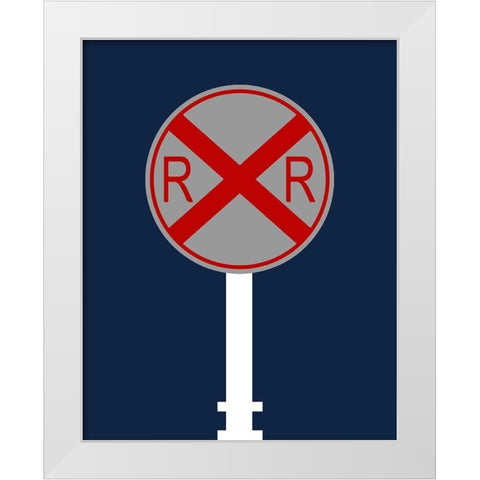 Railroad White Modern Wood Framed Art Print by Robinson, Tamara