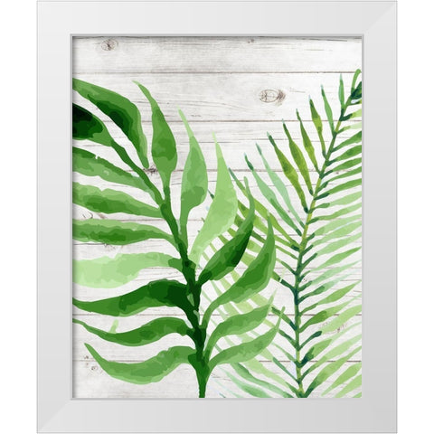 Banana Leaf II White Modern Wood Framed Art Print by Robinson, Tamara