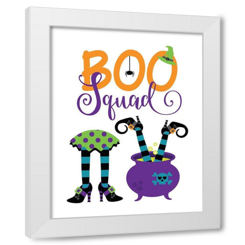 Boo Squad White Modern Wood Framed Art Print by Robinson, Tamara