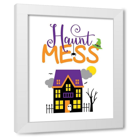 Haunt Mess White Modern Wood Framed Art Print by Robinson, Tamara