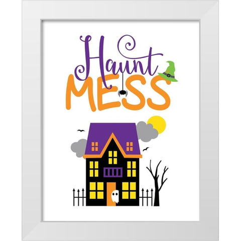 Haunt Mess White Modern Wood Framed Art Print by Robinson, Tamara