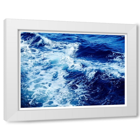 Ocean Waves White Modern Wood Framed Art Print by Robinson, Tamara