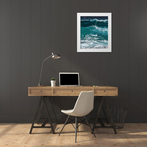 Ocean Waves I White Modern Wood Framed Art Print by Robinson, Tamara