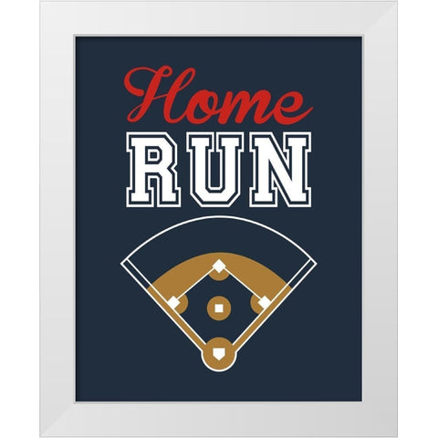 Home Run White Modern Wood Framed Art Print by Robinson, Tamara
