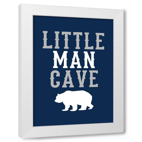 Little Man Cave White Modern Wood Framed Art Print by Robinson, Tamara