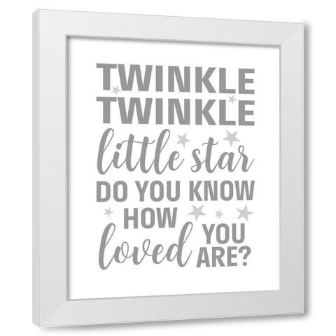 Twinkle Twinkle White Modern Wood Framed Art Print by Robinson, Tamara
