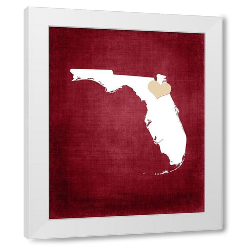Florida White Modern Wood Framed Art Print by Robinson, Tamara