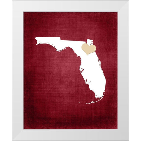 Florida White Modern Wood Framed Art Print by Robinson, Tamara