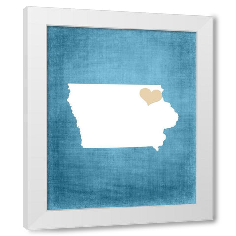 Iowa White Modern Wood Framed Art Print by Robinson, Tamara