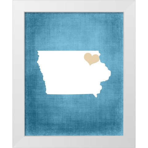 Iowa White Modern Wood Framed Art Print by Robinson, Tamara