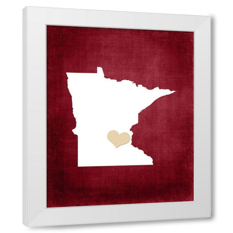 Minnesota White Modern Wood Framed Art Print by Robinson, Tamara