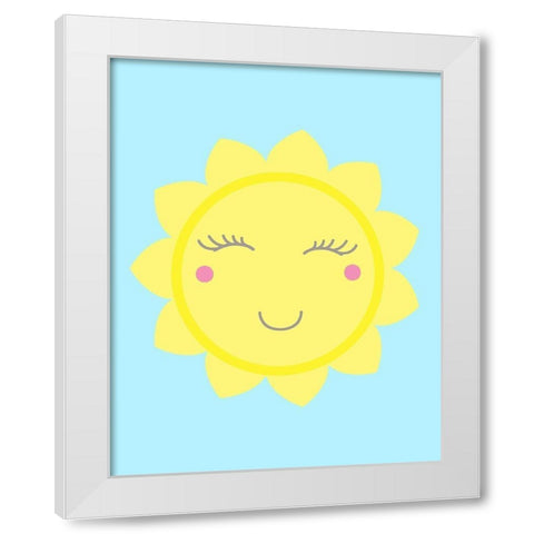 Sun White Modern Wood Framed Art Print by Robinson, Tamara