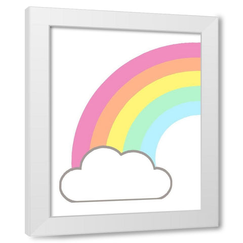 Rainbow White Modern Wood Framed Art Print by Robinson, Tamara