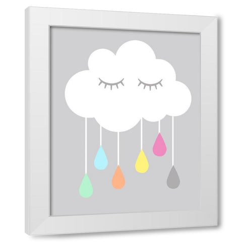 Cloud White Modern Wood Framed Art Print by Robinson, Tamara