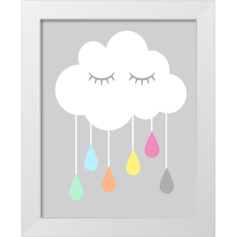 Cloud White Modern Wood Framed Art Print by Robinson, Tamara