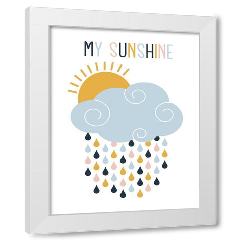 My Sunshine White Modern Wood Framed Art Print by Robinson, Tamara