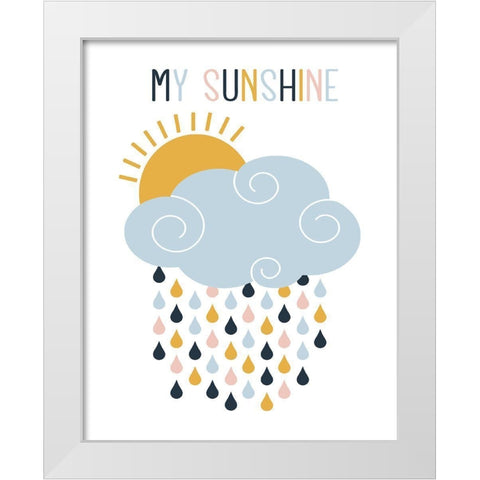 My Sunshine White Modern Wood Framed Art Print by Robinson, Tamara