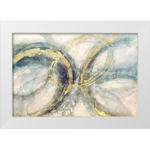 Breath and Awareness White Modern Wood Framed Art Print by Dundon, Denise