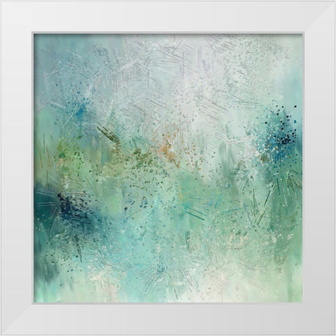 Dandelion Fluff White Modern Wood Framed Art Print by Dundon, Denise