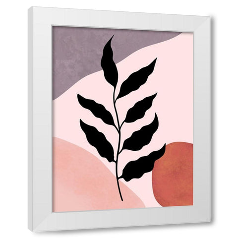 Plant Stem II White Modern Wood Framed Art Print by Dundon, Denise